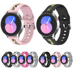 直紋印花矽膠錶帶，適用於 Samsung Galaxy Watch 5 40mm / 44mm，Samsung Galaxy Watch 5 Pro 45mm