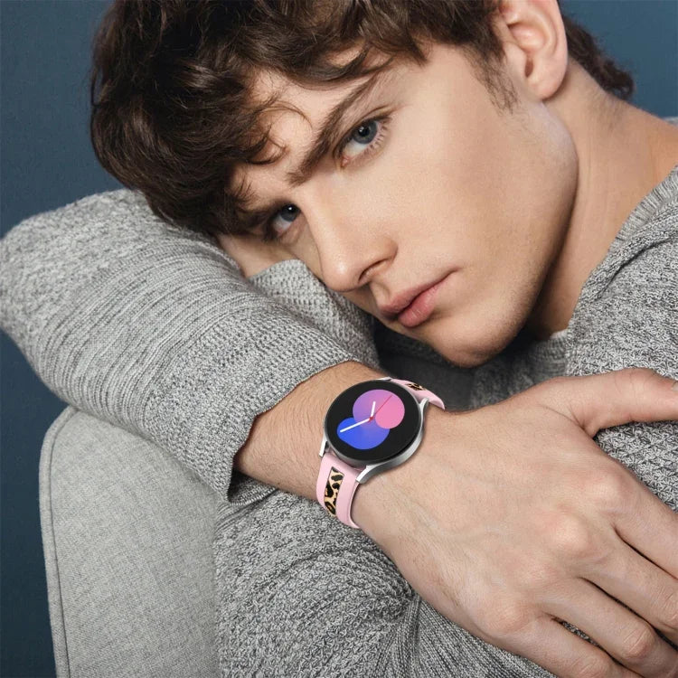 直紋印花矽膠錶帶，適用於 Samsung Galaxy Watch 5 40mm / 44mm，Samsung Galaxy Watch 5 Pro 45mm