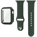 imak 矽膠錶帶 PC 框架配鋼化玻璃膜，適用於 Apple Watch SE 2022 40mm，適用於 Apple Watch SE 2022 44mm
