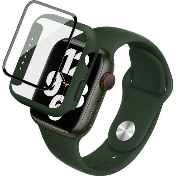 imak 矽膠錶帶 PC 框架配鋼化玻璃膜，適用於 Apple Watch SE 2022 40mm，適用於 Apple Watch SE 2022 44mm
