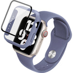 imak 矽膠錶帶 PC 框架配鋼化玻璃膜，適用於 Apple Watch SE 2022 40mm，適用於 Apple Watch SE 2022 44mm