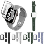 imak 矽膠錶帶 PC 框架配鋼化玻璃膜，適用於 Apple Watch SE 2022 40mm，適用於 Apple Watch SE 2022 44mm