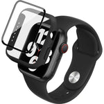imak Silicone Watch Band PC Frame with Tempered Glass Film, For Apple Watch SE 2022 40mm, For Apple Watch SE 2022 44mm