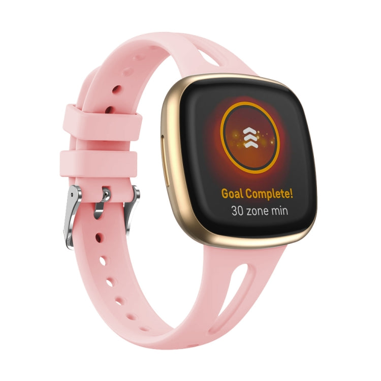 For Fitbit Versa 3 / 4 Water-drop Slim Silicone Watch Band, S, L
