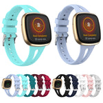 For Fitbit Versa 3 / 4 Water-drop Slim Silicone Watch Band, S, L