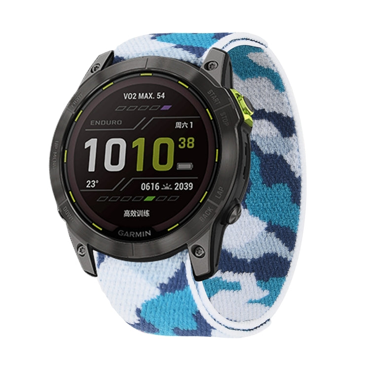 Hook And Loop Fastener Nylon Watch Band, For Garmin Fenix 7, For Garmin Fenix 7X