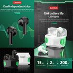 Lenovo GM5 TWS 藍牙無線運動防水降噪遊戲耳機附麥克風，GM5