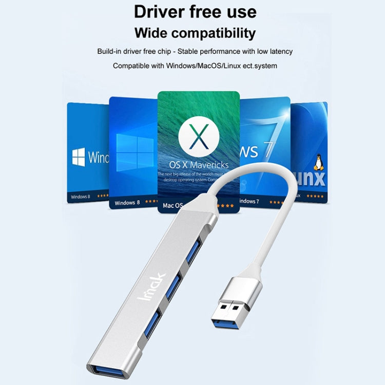 imak 4 合 1 多功能擴充座集線器，USB，USB-C / Type-C