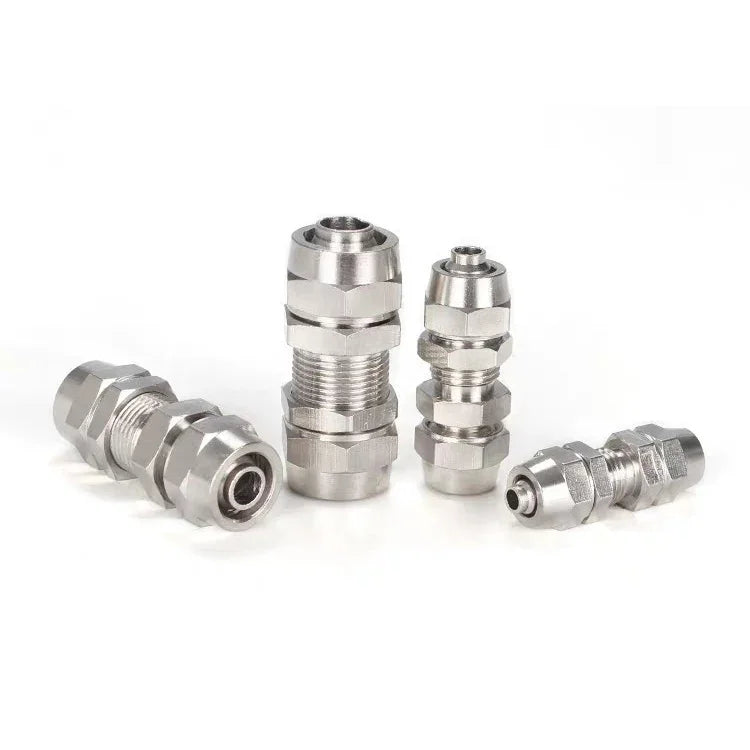 PM-4 LAIZE 2個鎳鍍銅直通氣動快速接頭，PM-4（2個）、PM-6（2個）、PM-8（2個）、PM-10（2個）、PM-12、PM-14、PM-16
