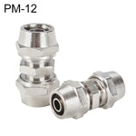 PM-4 LAIZE 2個鎳鍍銅直通氣動快速接頭，PM-4（2個）、PM-6（2個）、PM-8（2個）、PM-10（2個）、PM-12、PM-14、PM-16
