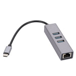 SL-030 USB-C / Type-C 轉千兆以太網 RJ45 及 3 個 USB 3.0 轉接集線器，USB-C / Type-C 轉 RJ45 及 3 個 USB