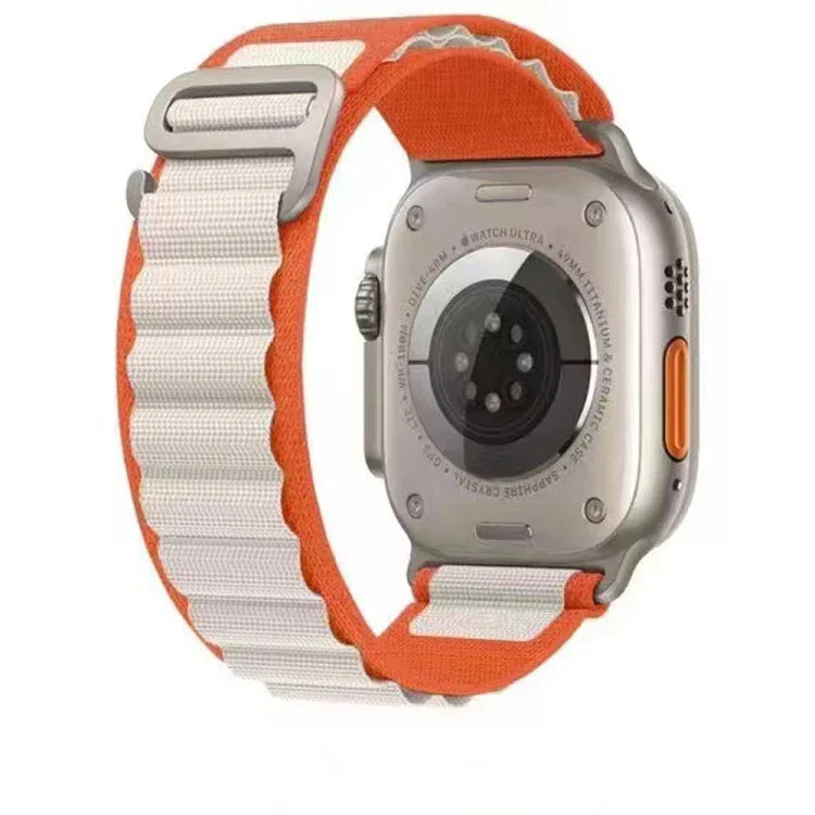 透氣雙色尼龍錶帶，適用於 Apple Watch Ultra 49mm / Series 8&7 45mm / SE 2&6&SE&5&4 44mm / 3&2&1 42mm，Series 8&7 41mm / SE 2&6&SE&5&4 40mm / 3&2&1 38mm