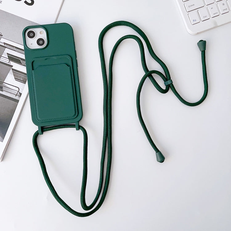Crossbody Lanyard Elastic Silicone Card Holder Phone Case, For iPhone 14 Pro Max, For iPhone 13, For iPhone 13 Pro