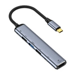 Y004 6合1 USB-C/Type-C轉HDMI+USB 3.1+雙USB 2.0+雙USB-C/Type-C介面多功能轉接器, Y004