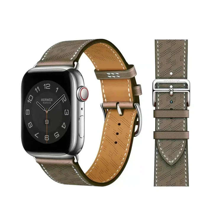 微孔皮革錶帶，適用於 Apple Watch Ultra 49mm / Series 8&7 45mm / SE 2&6&SE&5&4 44mm / 3&2&1 42mm，適用於 Apple Watch Series 8&7 41mm / SE 2&6&SE&5&4 40mm / 3&2&1 38mm