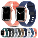運動矽膠錶帶，適用於 Apple Watch Ultra 49mm / Series 8&7 45mm / SE 2&6&SE&5&4 44mm / 3&2&1 42mm，適用於 Apple Watch Series 8&7 41mm / SE 2&6&SE&5&4 40mm / 3&2&1 38mm