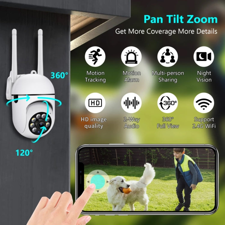 A7 1080P 高清無線 WiFi 智慧監控攝影機 支援夜視／雙向語音，無記憶體，附 16G 記憶體