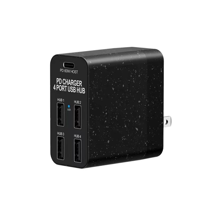 X83 65W 輸出 USB-C / Type-C + 四埠 USB HUB PD 充電器，美規插頭，X83