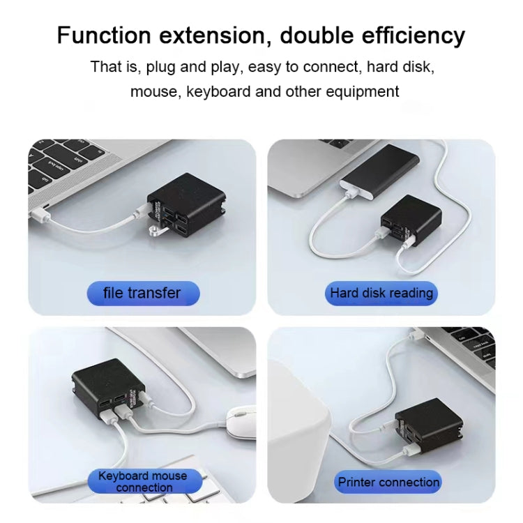 X83 65W 輸出 USB-C / Type-C + 四埠 USB HUB PD 充電器，美規插頭，X83