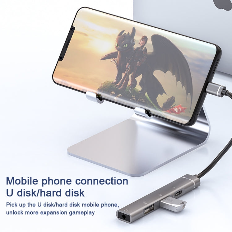 USB-C / Type-C 轉 3.5毫米 + 2個 USB + Type-C 集線器擴充座