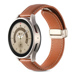 摺疊扣真皮錶帶，適用於 Samsung Galaxy Watch 5