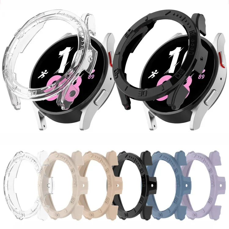 Half Coverage PC Watch Protective Case with Scale, For Samsung Galaxy Watch5 / Watch4 44 mm