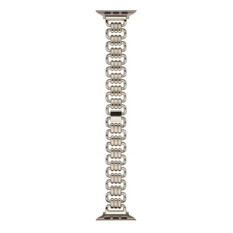 U 鏈金屬錶帶，適用於 Apple Watch Ultra 49mm / Series 8&7 45mm / SE 2&6&SE&5&4 44mm / 3&2&1 42mm，適用於 Apple Watch Series 8&7 41mm / SE 2&6&SE&5&4 40mm / 3&2&1 38mm