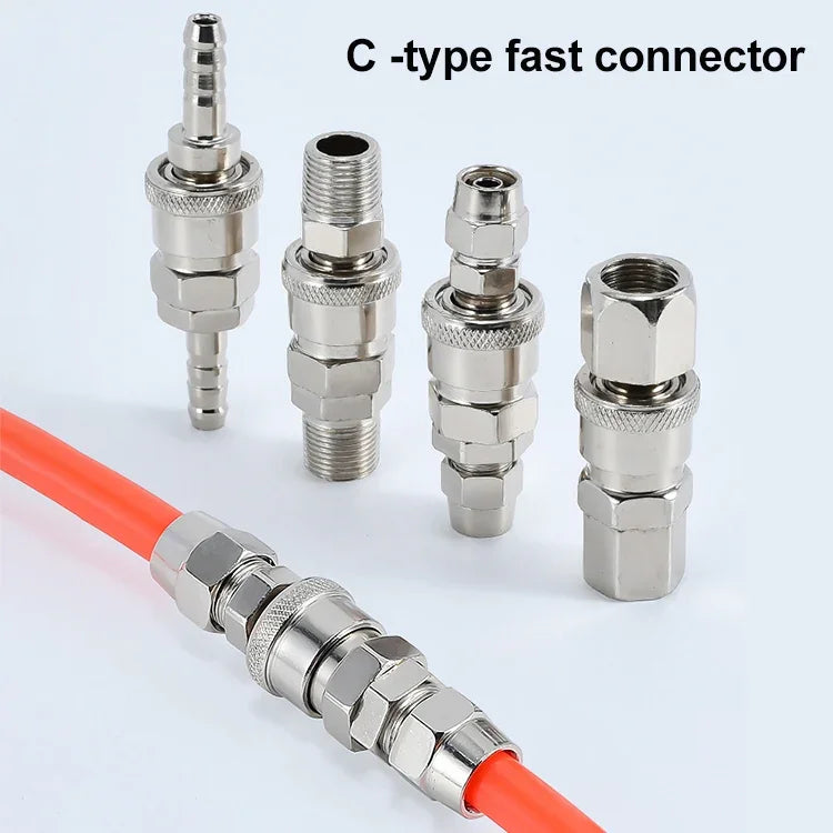 10 件 C 型自鎖氣管氣動快速接頭，PF-20、PF-30、PF-40、PH-20、PH-30、PH-40、PM-20、PM-30、PM-40、PP-20、PP-30、PP-40、SF-20、SF-30、SF-40、SH-20、SH-30、SH-40、SM-20、SM-30、SM-40、SP-20、SP-30、SP-40、SF+PF-20、SF+PF-3...
