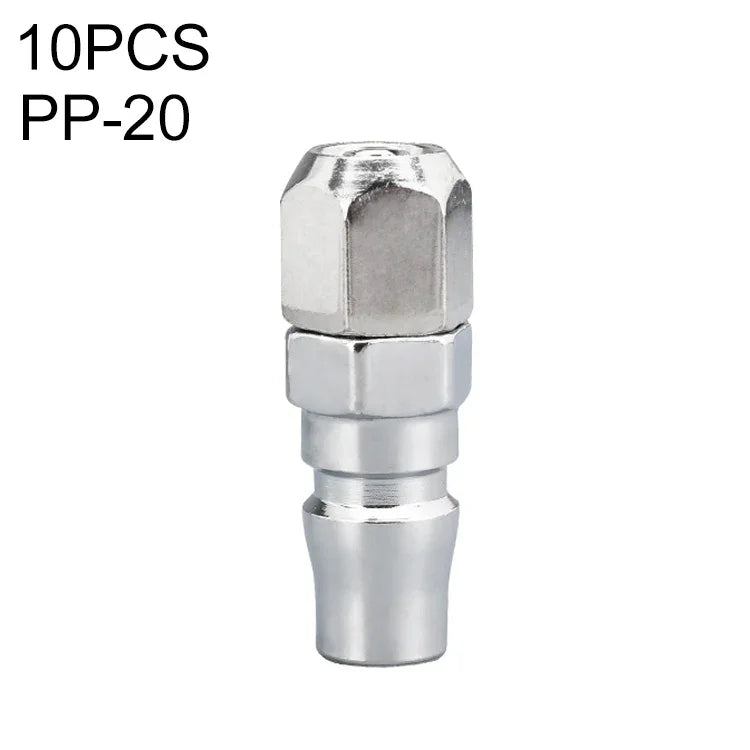 10 件 C 型自鎖氣管氣動快速接頭，PF-20、PF-30、PF-40、PH-20、PH-30、PH-40、PM-20、PM-30、PM-40、PP-20、PP-30、PP-40、SF-20、SF-30、SF-40、SH-20、SH-30、SH-40、SM-20、SM-30、SM-40、SP-20、SP-30、SP-40、SF+PF-20、SF+PF-3...