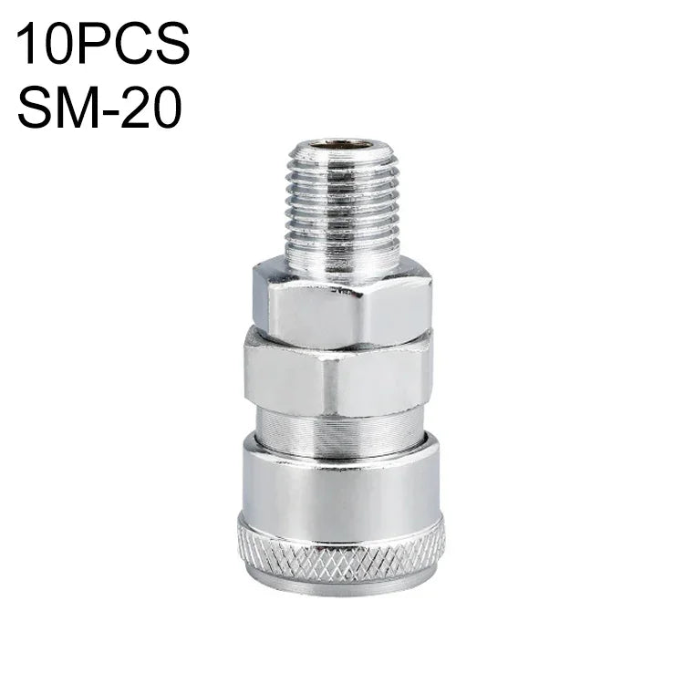 10 件 C 型自鎖氣管氣動快速接頭，PF-20、PF-30、PF-40、PH-20、PH-30、PH-40、PM-20、PM-30、PM-40、PP-20、PP-30、PP-40、SF-20、SF-30、SF-40、SH-20、SH-30、SH-40、SM-20、SM-30、SM-40、SP-20、SP-30、SP-40、SF+PF-20、SF+PF-3...