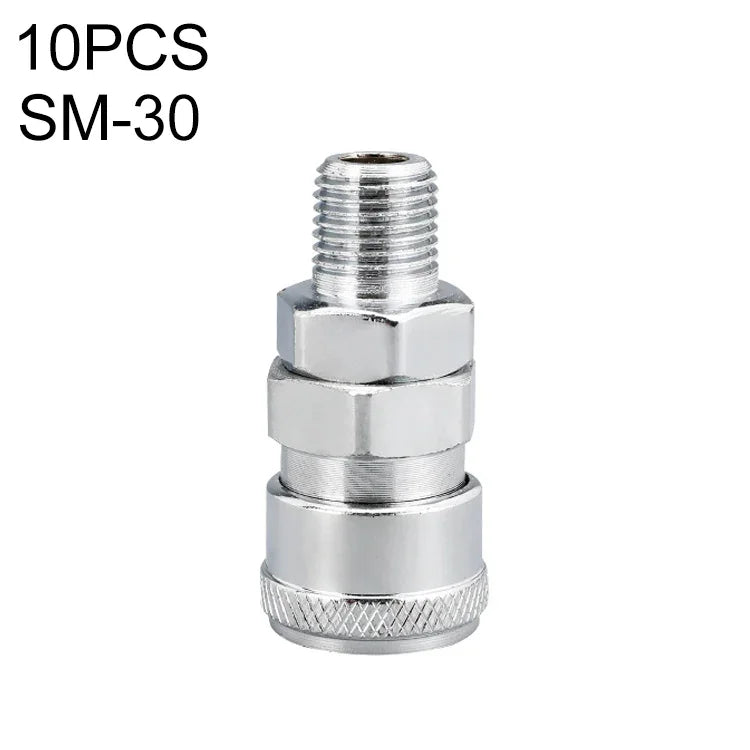 10 件 C 型自鎖氣管氣動快速接頭，PF-20、PF-30、PF-40、PH-20、PH-30、PH-40、PM-20、PM-30、PM-40、PP-20、PP-30、PP-40、SF-20、SF-30、SF-40、SH-20、SH-30、SH-40、SM-20、SM-30、SM-40、SP-20、SP-30、SP-40、SF+PF-20、SF+PF-3...
