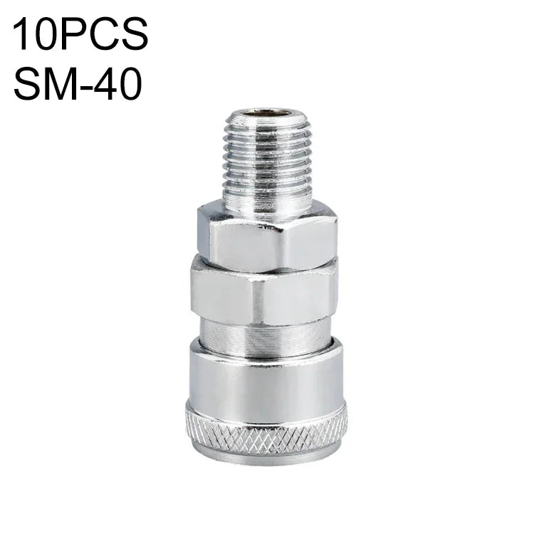 10 件 C 型自鎖氣管氣動快速接頭，PF-20、PF-30、PF-40、PH-20、PH-30、PH-40、PM-20、PM-30、PM-40、PP-20、PP-30、PP-40、SF-20、SF-30、SF-40、SH-20、SH-30、SH-40、SM-20、SM-30、SM-40、SP-20、SP-30、SP-40、SF+PF-20、SF+PF-3...
