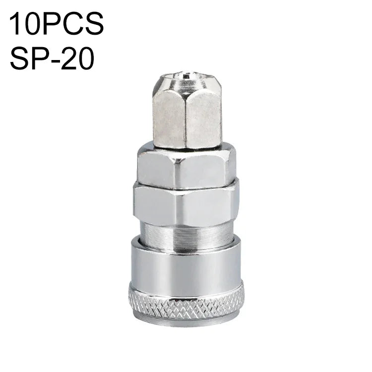 10 件 C 型自鎖氣管氣動快速接頭，PF-20、PF-30、PF-40、PH-20、PH-30、PH-40、PM-20、PM-30、PM-40、PP-20、PP-30、PP-40、SF-20、SF-30、SF-40、SH-20、SH-30、SH-40、SM-20、SM-30、SM-40、SP-20、SP-30、SP-40、SF+PF-20、SF+PF-3...