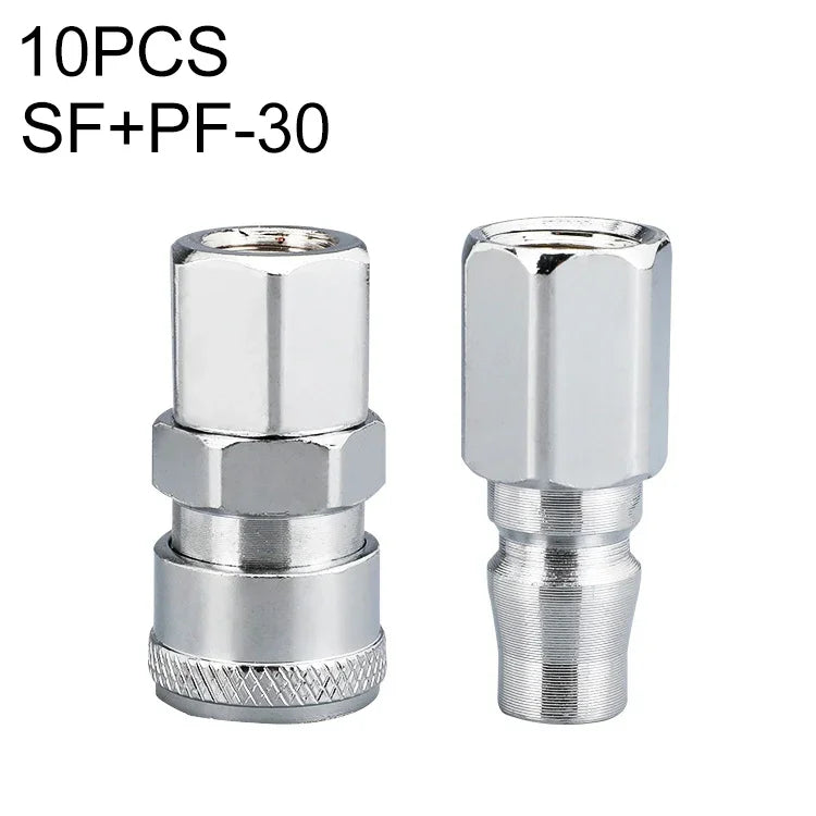 10 件 C 型自鎖氣管氣動快速接頭，PF-20、PF-30、PF-40、PH-20、PH-30、PH-40、PM-20、PM-30、PM-40、PP-20、PP-30、PP-40、SF-20、SF-30、SF-40、SH-20、SH-30、SH-40、SM-20、SM-30、SM-40、SP-20、SP-30、SP-40、SF+PF-20、SF+PF-3...