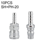 10 件 C 型自鎖氣管氣動快速接頭，PF-20、PF-30、PF-40、PH-20、PH-30、PH-40、PM-20、PM-30、PM-40、PP-20、PP-30、PP-40、SF-20、SF-30、SF-40、SH-20、SH-30、SH-40、SM-20、SM-30、SM-40、SP-20、SP-30、SP-40、SF+PF-20、SF+PF-3...
