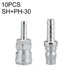 10 件 C 型自鎖氣管氣動快速接頭，PF-20、PF-30、PF-40、PH-20、PH-30、PH-40、PM-20、PM-30、PM-40、PP-20、PP-30、PP-40、SF-20、SF-30、SF-40、SH-20、SH-30、SH-40、SM-20、SM-30、SM-40、SP-20、SP-30、SP-40、SF+PF-20、SF+PF-3...