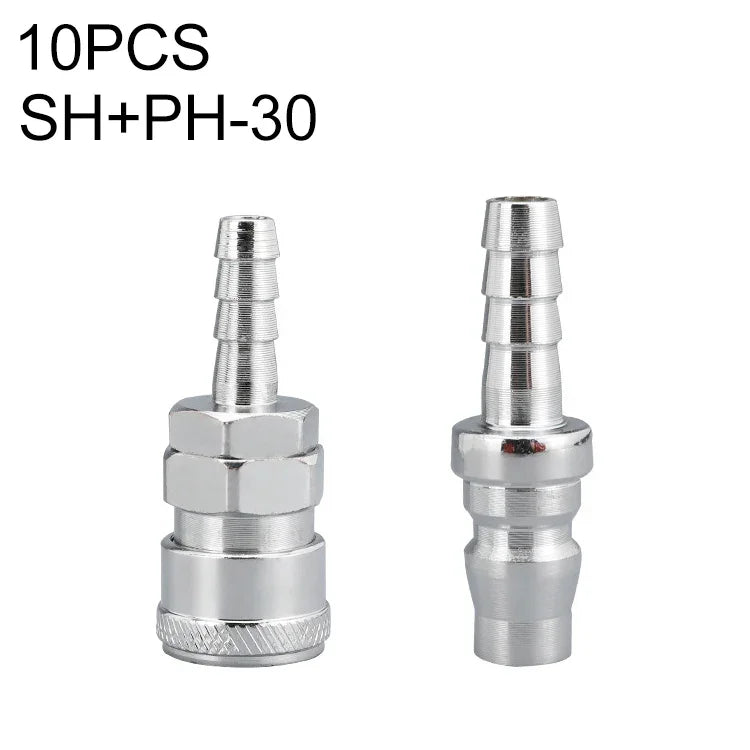 10 件 C 型自鎖氣管氣動快速接頭，PF-20、PF-30、PF-40、PH-20、PH-30、PH-40、PM-20、PM-30、PM-40、PP-20、PP-30、PP-40、SF-20、SF-30、SF-40、SH-20、SH-30、SH-40、SM-20、SM-30、SM-40、SP-20、SP-30、SP-40、SF+PF-20、SF+PF-3...