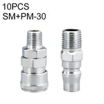 10 件 C 型自鎖氣管氣動快速接頭，PF-20、PF-30、PF-40、PH-20、PH-30、PH-40、PM-20、PM-30、PM-40、PP-20、PP-30、PP-40、SF-20、SF-30、SF-40、SH-20、SH-30、SH-40、SM-20、SM-30、SM-40、SP-20、SP-30、SP-40、SF+PF-20、SF+PF-3...