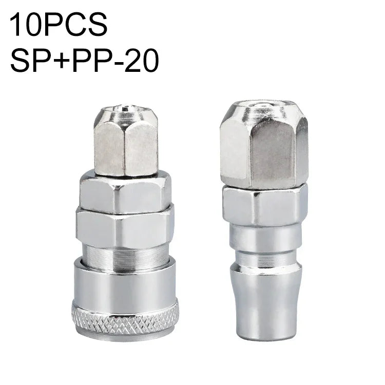 10 件 C 型自鎖氣管氣動快速接頭，PF-20、PF-30、PF-40、PH-20、PH-30、PH-40、PM-20、PM-30、PM-40、PP-20、PP-30、PP-40、SF-20、SF-30、SF-40、SH-20、SH-30、SH-40、SM-20、SM-30、SM-40、SP-20、SP-30、SP-40、SF+PF-20、SF+PF-3...