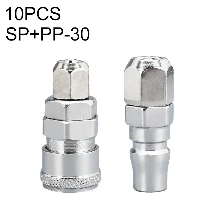 10 件 C 型自鎖氣管氣動快速接頭，PF-20、PF-30、PF-40、PH-20、PH-30、PH-40、PM-20、PM-30、PM-40、PP-20、PP-30、PP-40、SF-20、SF-30、SF-40、SH-20、SH-30、SH-40、SM-20、SM-30、SM-40、SP-20、SP-30、SP-40、SF+PF-20、SF+PF-3...