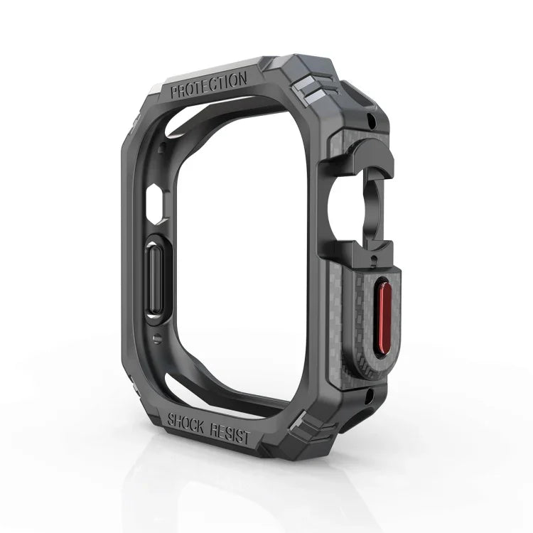 TPU + PC 碳纖維防震保護殼，適用於 Apple Watch Ultra 3 / 2 / 1 49mm