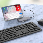 Onten OTN-UC910 USB-C / Type-C 便攜多功能集線器擴充座，OTN-UC910