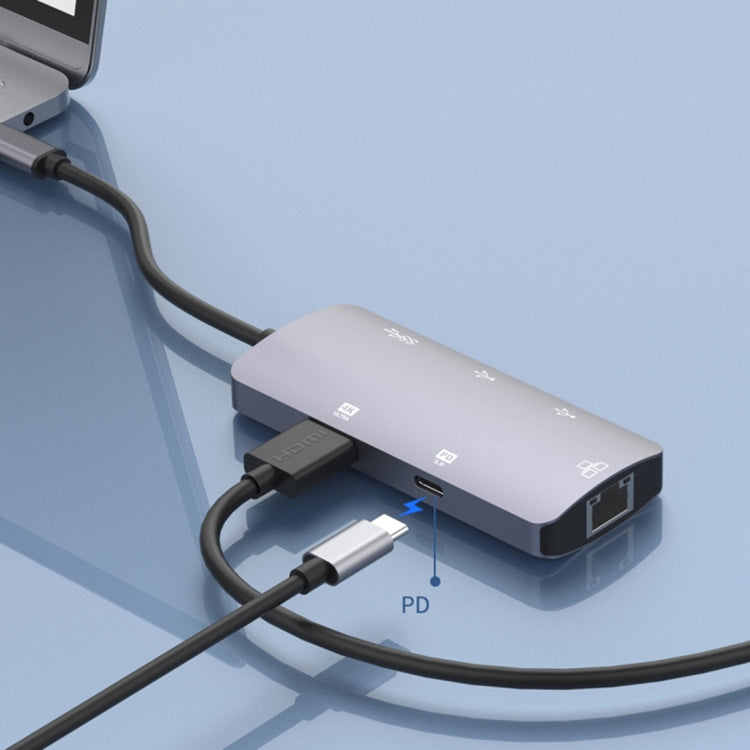 Onten OTN-UC910 USB-C / Type-C 便攜多功能集線器擴充座，OTN-UC910
