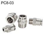 LAIZE 鎳鍍銅公螺紋直通氣動快速接頭，PC4-01、PC4-02、PC4-M5、PC6-01、PC6-02、PC6-03、PC6-04、PC6-M5、PC8-01、PC8-02、PC8-03、PC8-04、PC10-01、PC10-02、PC10-03、PC10-04、PC12-01、PC12-02、PC12-03、PC12-04、PC14-02