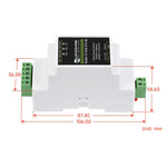 Waveshare 導軌 RS485 至 RJ45 串口伺服器，帶 POE 功能，23273
