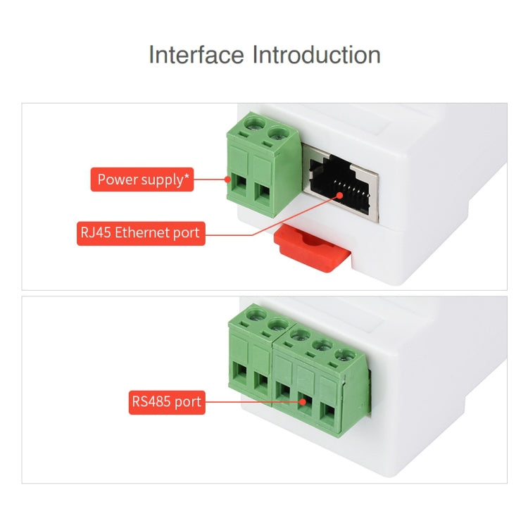 Waveshare 導軌 RS485 至 RJ45 串口伺服器，帶 POE 功能，23273