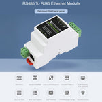 Waveshare 導軌 RS485 至 RJ45 串口伺服器，帶 POE 功能，23273