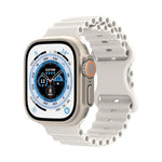 海洋風格矽膠錶帶，適用於 Apple Watch Ultra 49mm / Series 8&7 45mm / SE 2&6&SE&5&4 44mm / 3&2&1 42mm，適用於 Apple Watch Series 8&7 41mm / SE 2&6&SE&5&4 40mm / 3&2&1 38mm