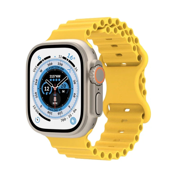 海洋風格矽膠錶帶，適用於 Apple Watch Ultra 49mm / Series 8&7 45mm / SE 2&6&SE&5&4 44mm / 3&2&1 42mm，適用於 Apple Watch Series 8&7 41mm / SE 2&6&SE&5&4 40mm / 3&2&1 38mm