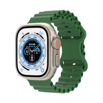 海洋風格矽膠錶帶，適用於 Apple Watch Ultra 49mm / Series 8&7 45mm / SE 2&6&SE&5&4 44mm / 3&2&1 42mm，適用於 Apple Watch Series 8&7 41mm / SE 2&6&SE&5&4 40mm / 3&2&1 38mm